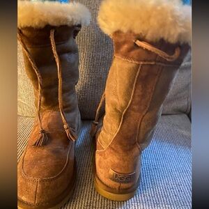 UGG Plumdale high brown shearling boot 7
